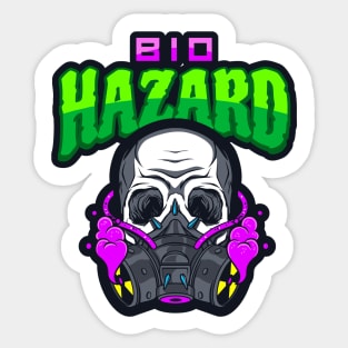 Apocalypse Bio Hazard Skull Sticker